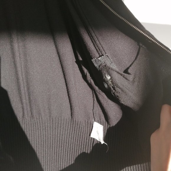 Black Zip Up Sweater - Picture 4 of 5